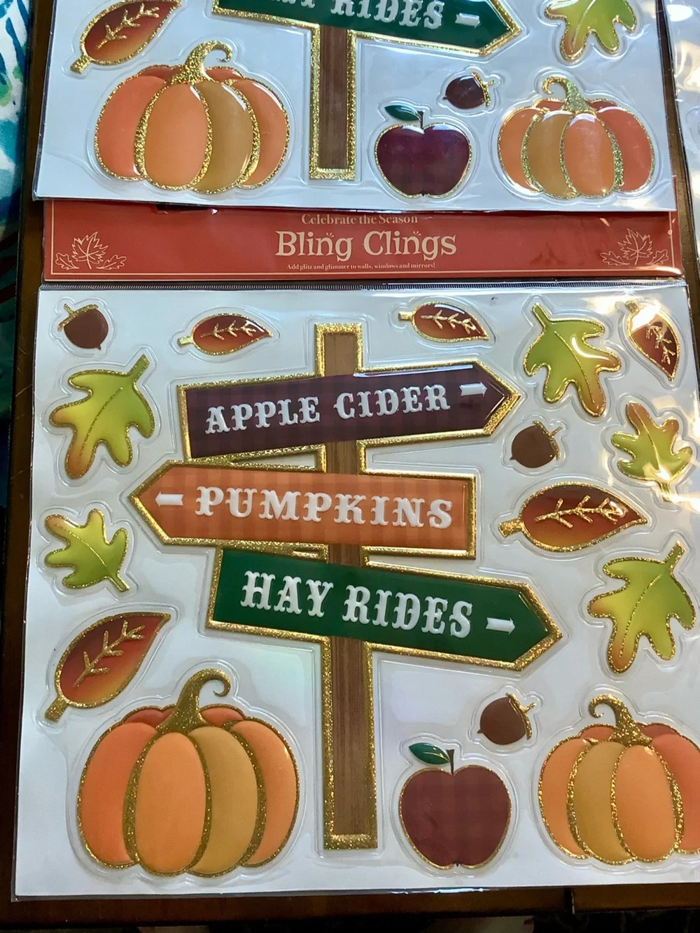 Fall Window Decals - Orange, Green, Brown